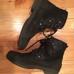 UGG Lace-up Black Waterproof Winter Boots